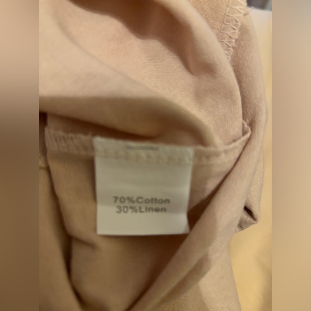 Beige Cotton and Linen Double-Breasted shirt - Picture 5 of 6